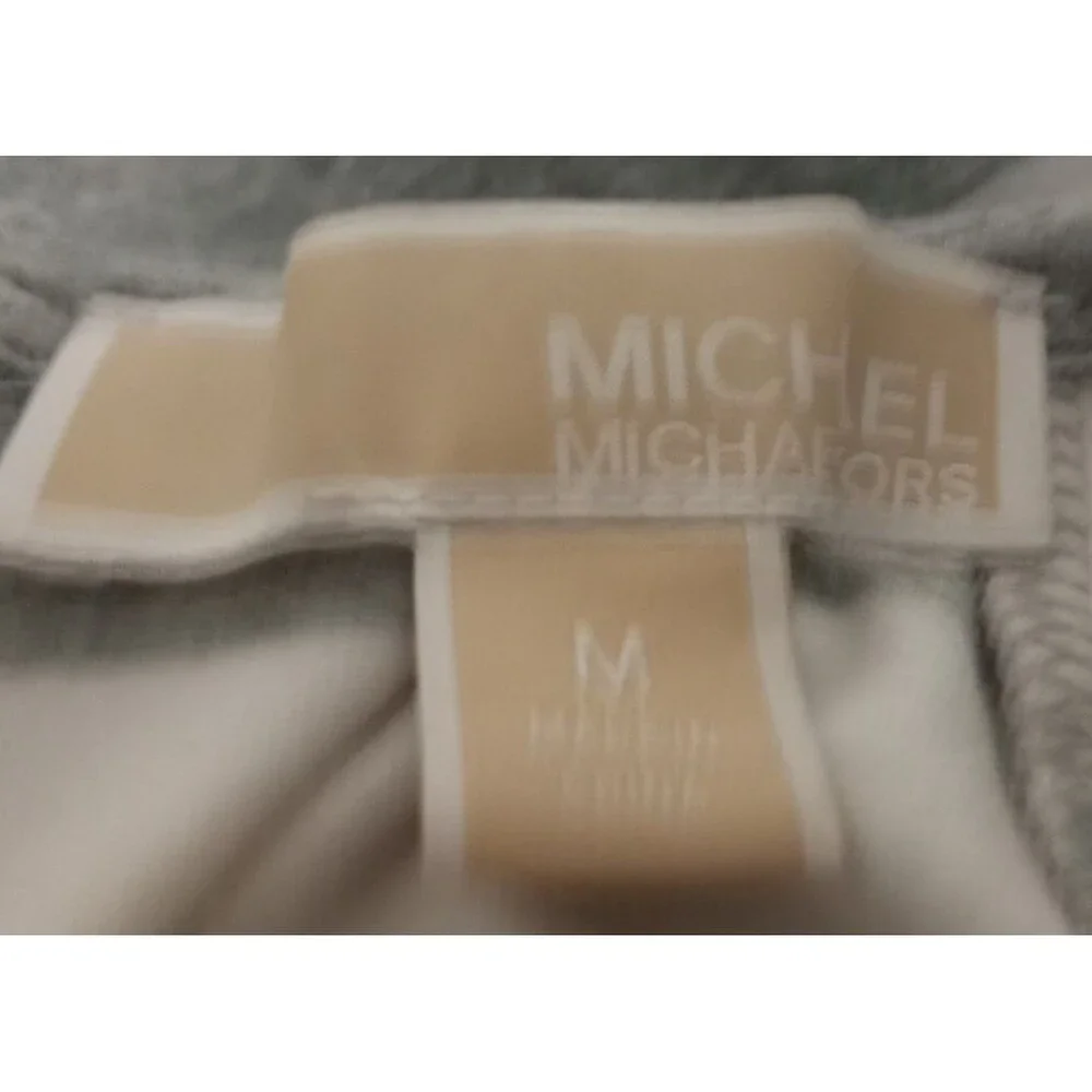 Michael Kors T-Shirt Dress Women's Medium Grey White Striped Short Sleeve